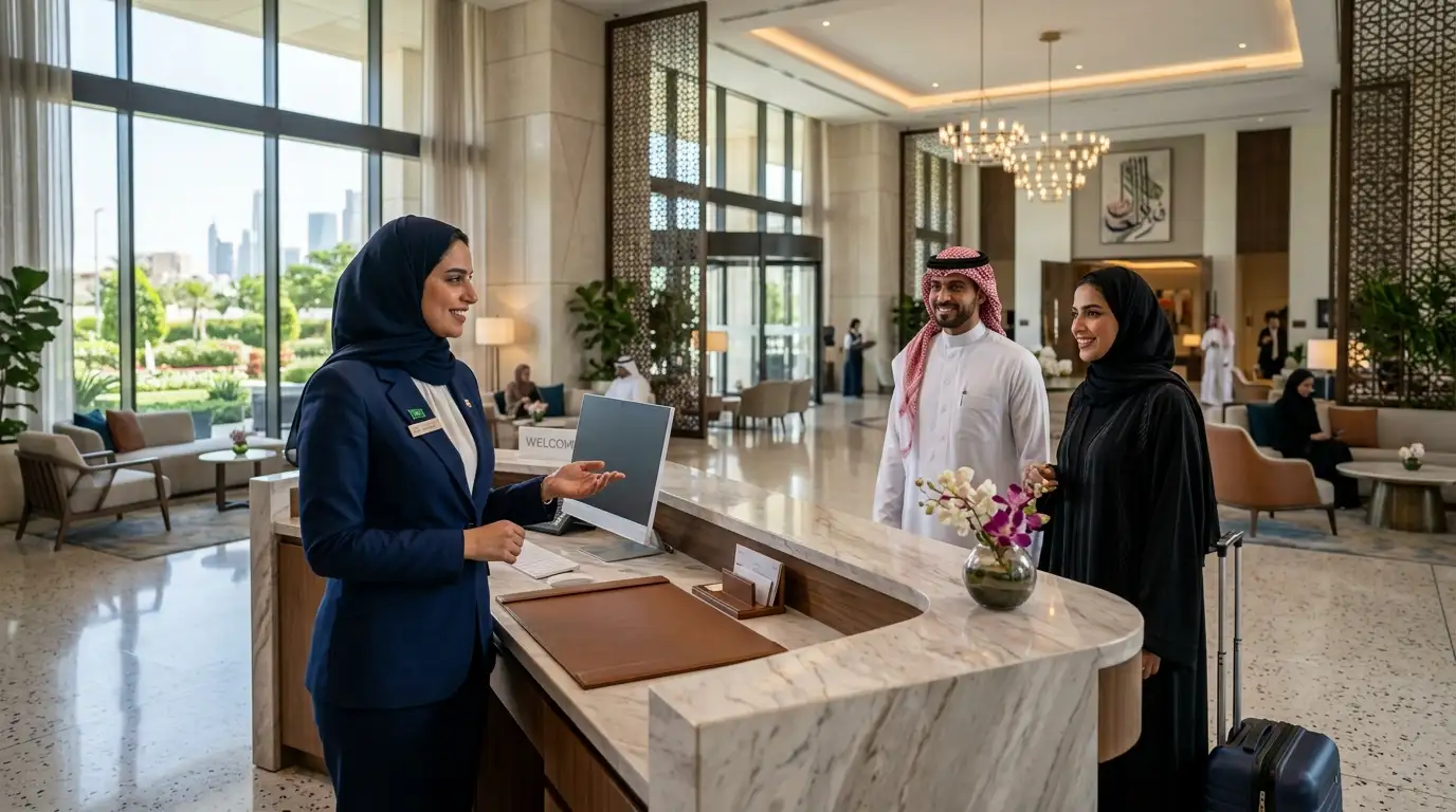 وظائف موظفات استقبال فندق في الرياض - راتب يصل إلى 5625 ريال